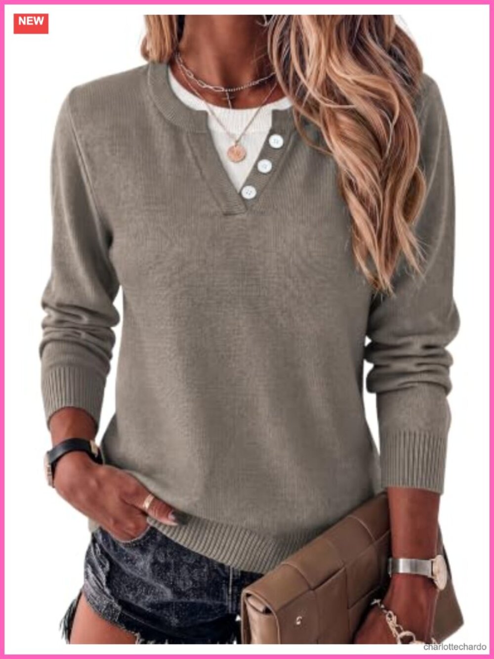 Women's Long Sleeve Lightweight Knit Pullover Sweater